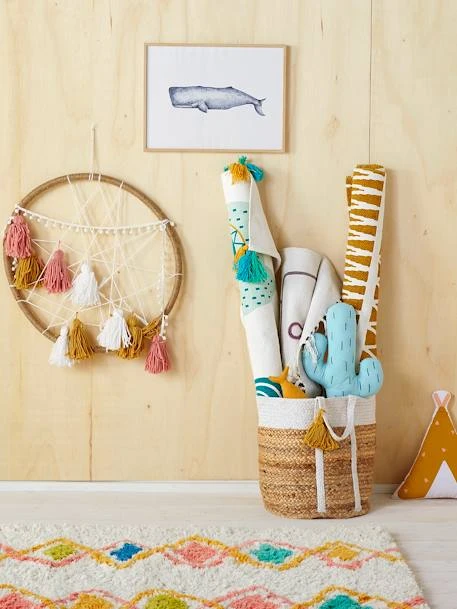 Panier En Jute Avec Fils Lurex Marguerite Blanc - Vertbaudet 4 Panier En Jute Avec Fils Lurex Marguerite Blanc - Vertbaudet – Image 2