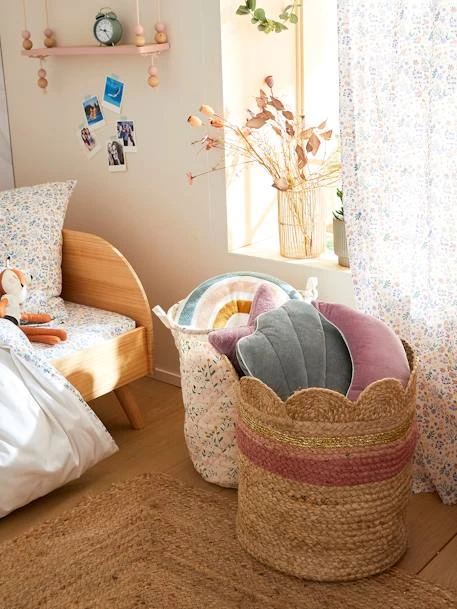 Panier En Jute Festonné Fiore Osier/rose - Vertbaudet 6 Panier En Jute Festonné Fiore Osier/rose - Vertbaudet – Image 4