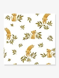 Papier Peint Léopard Savane Felidae LILIPINSO Ocre - Lilipinso
