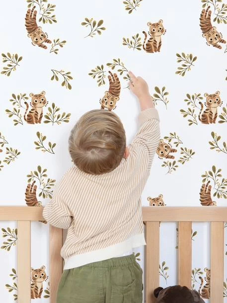 Papier Peint Tigre Savane Felidae LILIPINSO Marron - Lilipinso 4 Papier Peint Tigre Savane Felidae LILIPINSO Marron - Lilipinso – Image 2