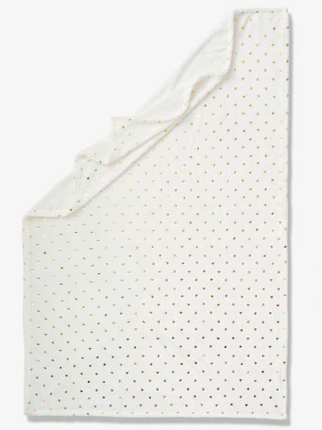 Plaid Enfant Motifs Dorés écru / Coeurs Dorés - Vertbaudet 4 Plaid Enfant Motifs Dorés écru / Coeurs Dorés - Vertbaudet – Image 2