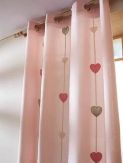 Rideau Tamisant Guirlande Coeurs Rose - Vertbaudet -Vertbaudet Boutique rideau tamisant guirlande coeurs 3