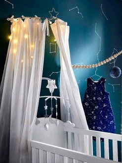 Rideau Voilage Pailleté Féérie Blanc / Paillettes - Vertbaudet -Vertbaudet Boutique rideau voilage paillete feerie 4