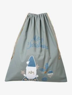 Sac à Jouets Père Noël Scandinave Vert / Bleu - Vertbaudet -Vertbaudet Boutique sac a jouets pere noel scandinave 3