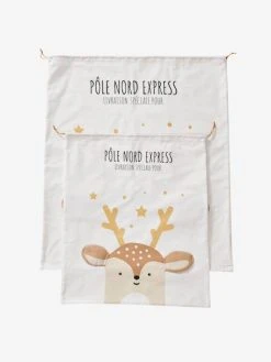 Sac à Jouets Personnalisable Renne Ecru - Vertbaudet -Vertbaudet Boutique sac a jouets personnalisable renne 3