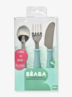 Set 3 Couverts D'apprentissage Inox BEABA Airy Green - Beaba -Vertbaudet Boutique set 3 couverts dapprentissage inox beaba 1