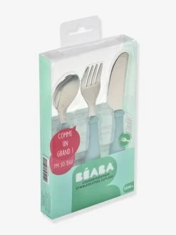 Set 3 Couverts D'apprentissage Inox BEABA Airy Green - Beaba -Vertbaudet Boutique set 3 couverts dapprentissage inox beaba 2