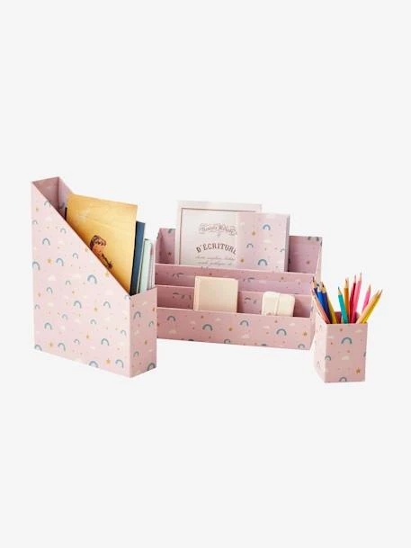 Set Rangement Bureau Arc-en-ciel Rose - Vertbaudet 4 Set Rangement Bureau Arc-en-ciel Rose - Vertbaudet – Image 2