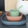 Set Vaisselle 4 Pièces Silicone BEABA Rose - Beaba