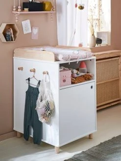 Table à Langer LIGNE PTILOU Blanc/bois - Vertbaudet -Vertbaudet Boutique table a langer ligne ptilou 3