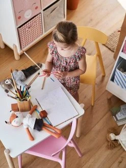 Table De Jeu LIGNE WOODY Blanc - Bois - Vertbaudet -Vertbaudet Boutique table de jeu ligne woody 3