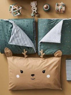Taie D'oreiller Bébé Biche GREEN FOREST Beige - Vertbaudet -Vertbaudet Boutique taie doreiller bebe biche green forest 2