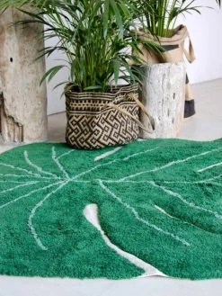Tapis Coton Lavable Feuille Monstera LORENA CANALS Vert - Lorena Canals 10 Tapis Coton Lavable Feuille Monstera LORENA CANALS Vert - Lorena Canals -Vertbaudet Boutique tapis coton lavable feuille monstera lorena canals 2