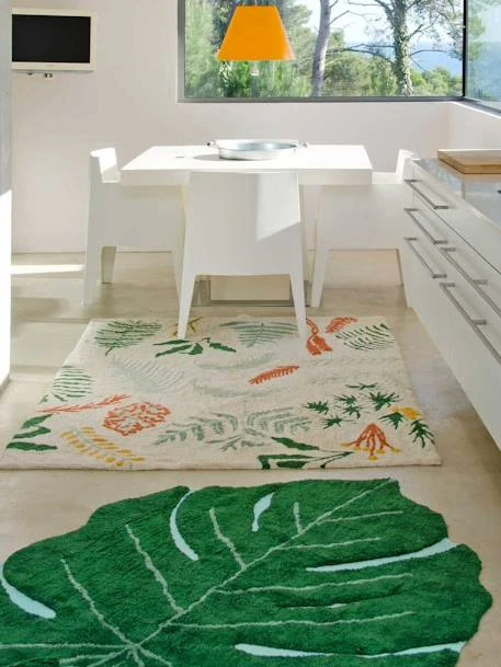 Tapis Coton Lavable Feuille Monstera LORENA CANALS Vert - Lorena Canals 6 Tapis Coton Lavable Feuille Monstera LORENA CANALS Vert - Lorena Canals – Image 4
