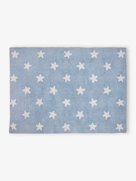 Tapis Coton Lavable Rectangulaire Avec étoiles LORENA CANALS Bleu - Lorena Canals 3 Tapis Coton Lavable Rectangulaire Avec étoiles LORENA CANALS Bleu - Lorena Canals