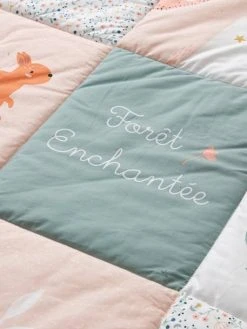 Tapis De Sol Patchwork FORET ENCHANTEE Rose / Multicolore - Vertbaudet -Vertbaudet Boutique tapis de sol patchwork foret enchantee 3