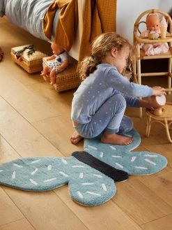 Tapis En éponge Papillon Bleu/blanc - Vertbaudet -Vertbaudet Boutique tapis en eponge papillon 5