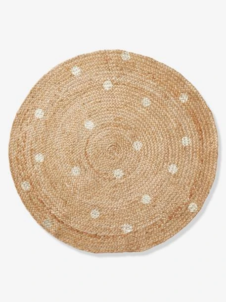 Tapis Jute à Pois Dorés Beige Clair Uni Avec Decor - Vertbaudet 3 Tapis Jute à Pois Dorés Beige Clair Uni Avec Decor - Vertbaudet