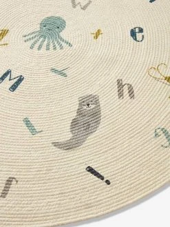 Tapis Rond Abécédaire Marin Ivoire - Vertbaudet -Vertbaudet Boutique tapis rond abecedaire marin 3