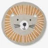 Tapis Rond Lavable Lion Gris / Orange - Vertbaudet