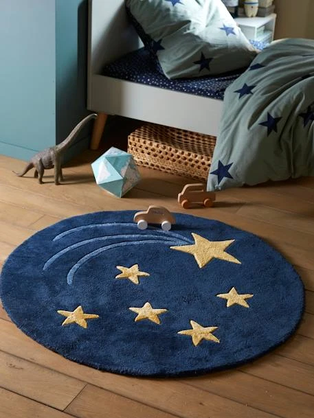 Tapis Rond Tufté Ciel étoilé Bleu - Vertbaudet 4 Tapis Rond Tufté Ciel étoilé Bleu - Vertbaudet – Image 2