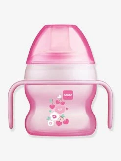 Tasse à Bec Souple 150 Ml MAM Starter Cup Animal Avec Anses Rose - Mam