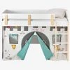 Tente De Lit Château Fort Pour Lit Mezzanine Mi Hauteur Ligne Everest Gris - Vertbaudet -Vertbaudet Boutique tente de lit chateau fort pour lit mezzanine mi hauteur ligne everest