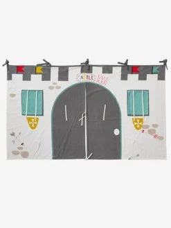 Tente De Lit Château Fort Pour Lit Mezzanine Mi Hauteur Ligne Everest Gris - Vertbaudet -Vertbaudet Boutique tente de lit chateau fort pour lit mezzanine mi hauteur ligne everest 2