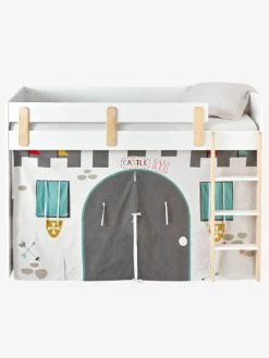 Tente De Lit Château Fort Pour Lit Mezzanine Mi Hauteur Ligne Everest Gris - Vertbaudet -Vertbaudet Boutique tente de lit chateau fort pour lit mezzanine mi hauteur ligne everest 4